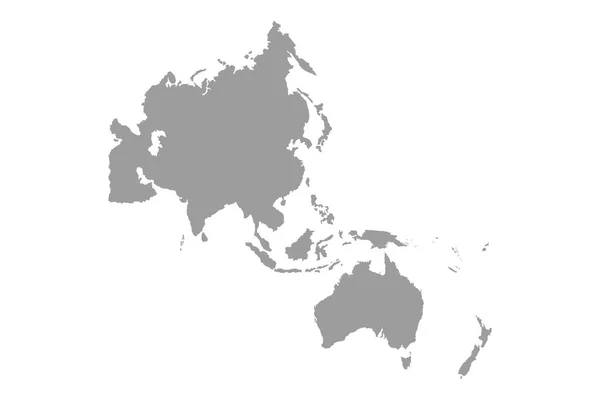 Mapa Asie Tichomoří Vektorově Bílé Pozadí — Stockový vektor