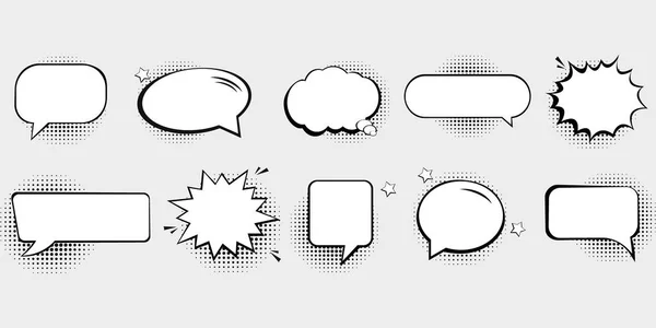 Set Speech Bubbles Vector Illustration — Stock Vector