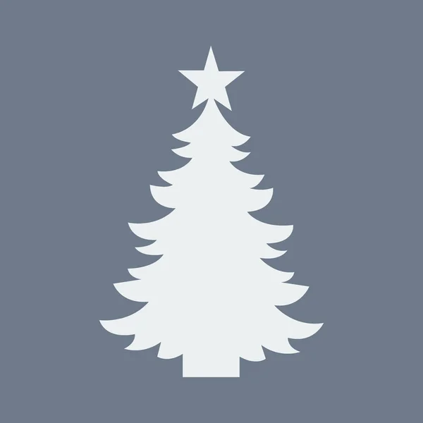 Weihnachtsbaum Flach Ikone — Stockvektor