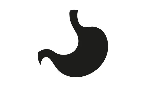 Logo vecteur estomac humain sur fond blanc — Image vectorielle