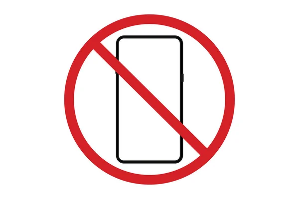 No phone sign on white background. — Stock Vector