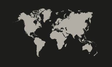 Dünya renkli bir harita çizimi .