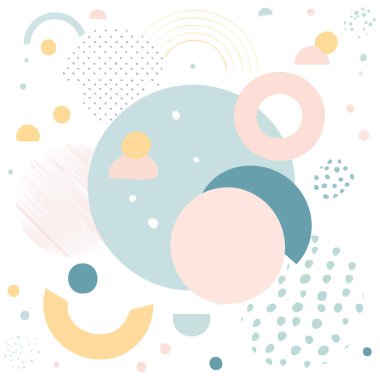 Pop sanat renk boya sıçrama desen arka plan. Vektör trendy Memphis geometrik tasarım 80s 90s tarzı yerleşimi..