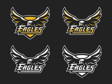 Eagles sports logo template. Modern vector illustration, emblem and badge design. Easy to use and edit. clipart