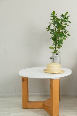 Aydınlık bir iç mekânda çiçekli oturma odası kanepesi