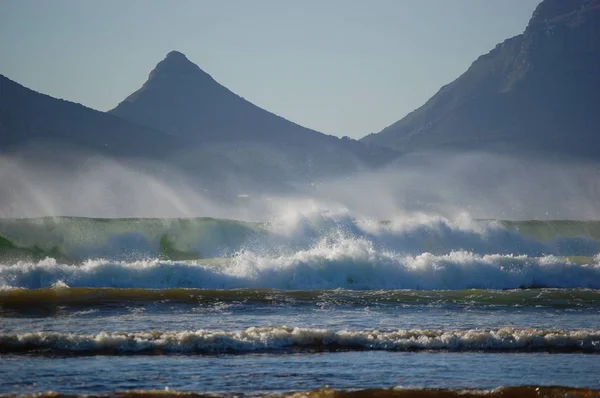 Lion Head Mountain Zuid Afrika Kaapstad Met Het Strand Oceaan — Stockfoto