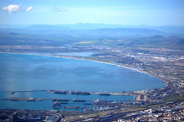 Widok Miasto Góry Stołowych Rpa Cape Town Oceanu Gór Nieba — Zdjęcie stockowe