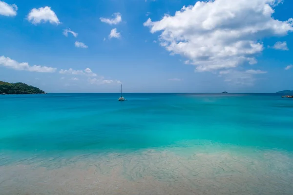 Aerial view of beautiful island at Seychelles in the Indian Ocea — Stock Photo, Image