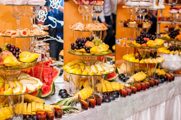 Frutas Postres Buffet Bodas —  Fotos de Stock