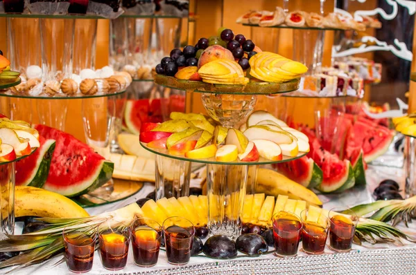 Frutas Postres Buffet Bodas —  Fotos de Stock