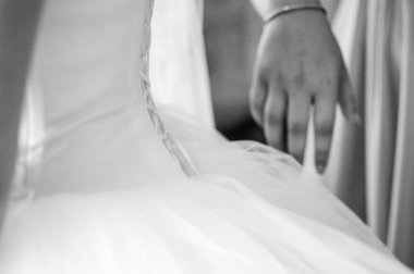 Korse gelinlik siyah ve beyaz