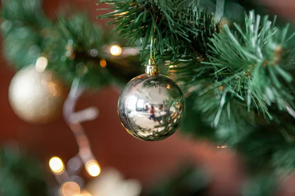 Kerstboom Speelgoed Bank — Stockfoto
