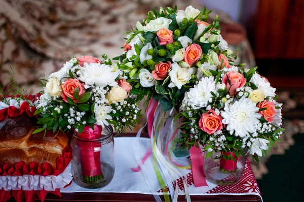wedding bouquet on the table