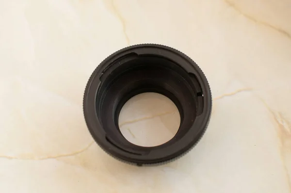 用于相机的黑色微距扩展环镜头适配器 — 图库照片