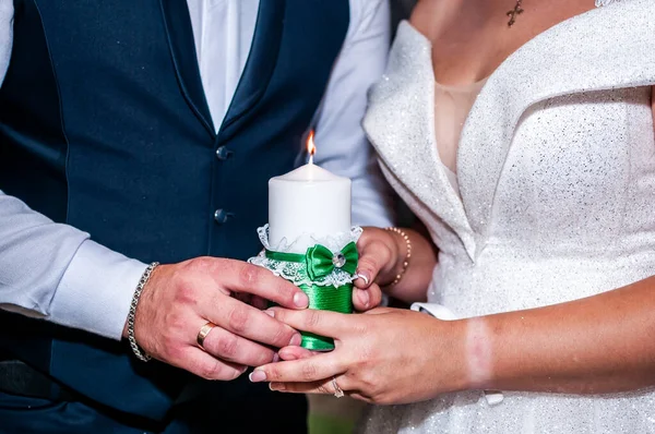 Bryllupstradisjonelle Familielys Levende Lys – stockfoto