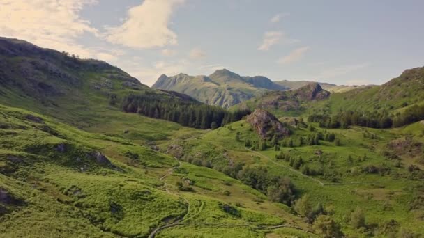 Blea Tarn Drone Záběry Nad Blea Moss Blea Tarn Lake — Stock video