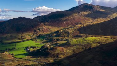 İngiliz Lake District.UK 'deki yosun ve çevre bölgeleri gösteren Blea Moss havası.