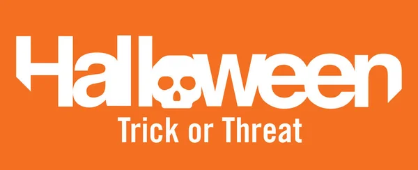 Tebrik kartları, davetiyeler, posterler için Cadılar Bayramı logosu.