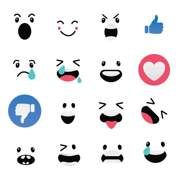 Sevimli düz avatar yüzleri Koleksiyonu 01