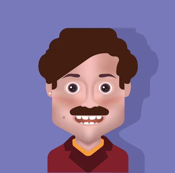 Erkek avatar. Vektör çizimi