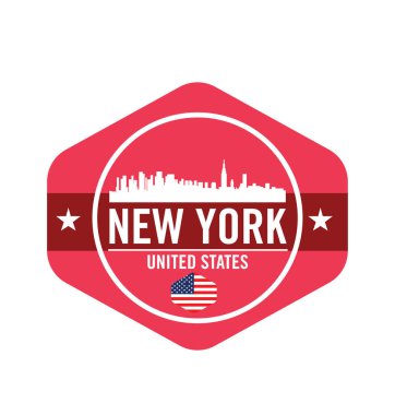 New York city, logo, etiket amblemi T shirt tasarımı