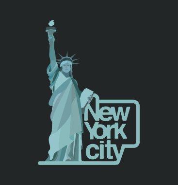 Özgürlük Heykeli ile New York City logo tasarımı