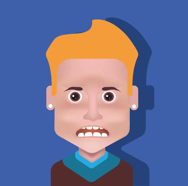 Erkek avatar. Vektör çizimi