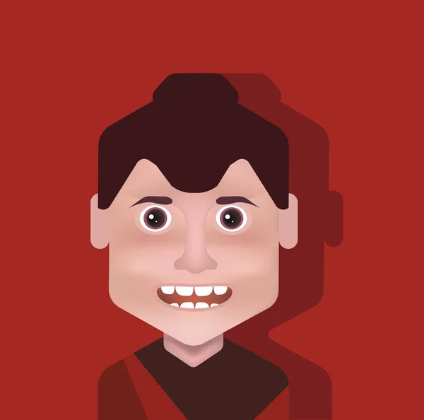 Erkek avatar. Vektör çizimi — Stok Vektör