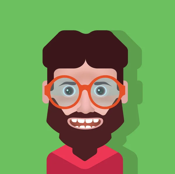 Erkek avatar. Vektör çizimi