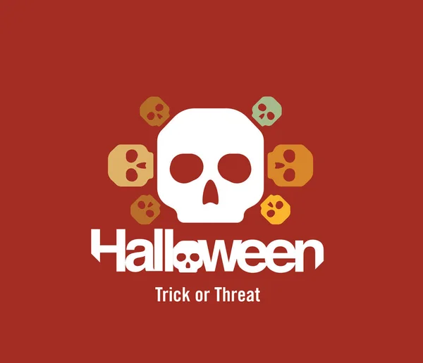 Tebrik kartları, davetiyeler, posterler için Cadılar Bayramı logosu.