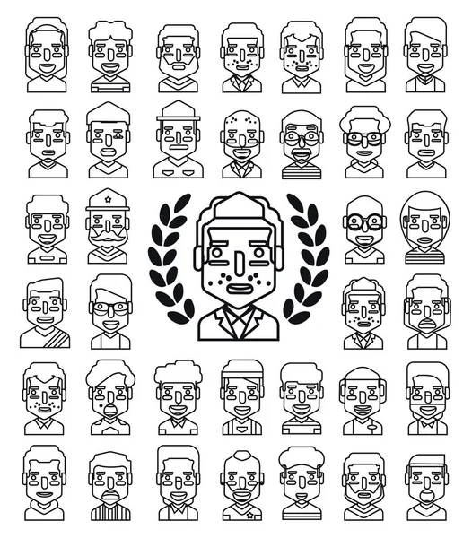 Çizgi avatar simgeleri 2