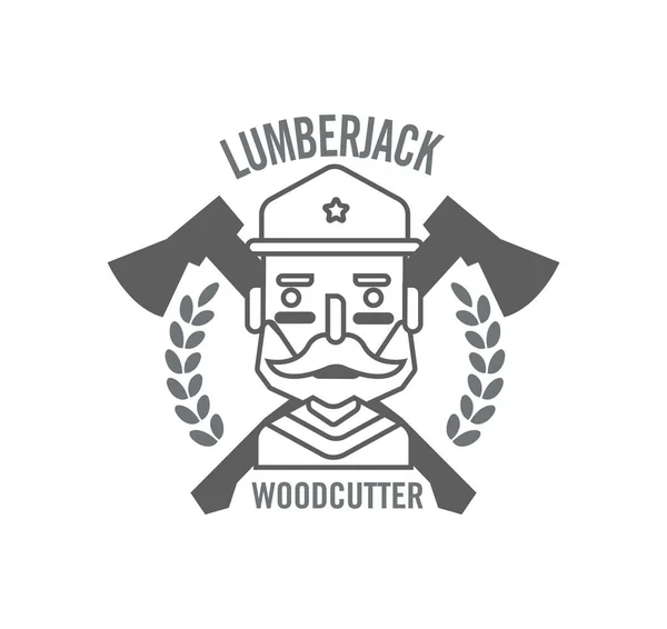 baltalı hipster oduncu amblemi