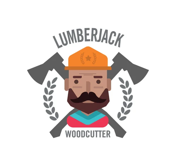 baltalı hipster oduncu amblemi