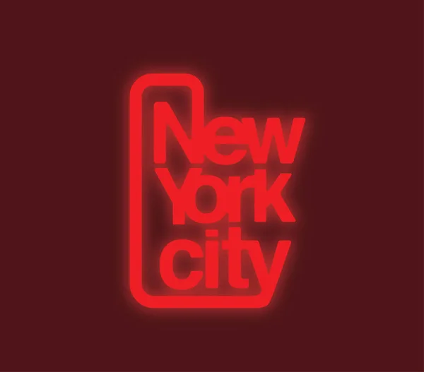 New York ville néon lumière — Image vectorielle