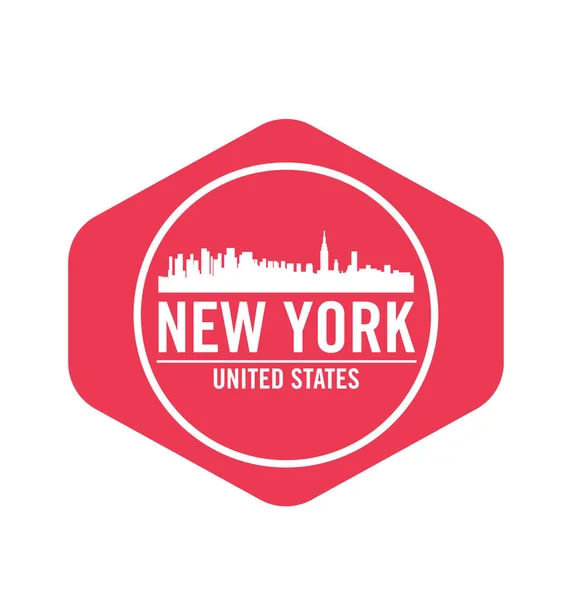 New York, logo, emblème autocollant — Image vectorielle