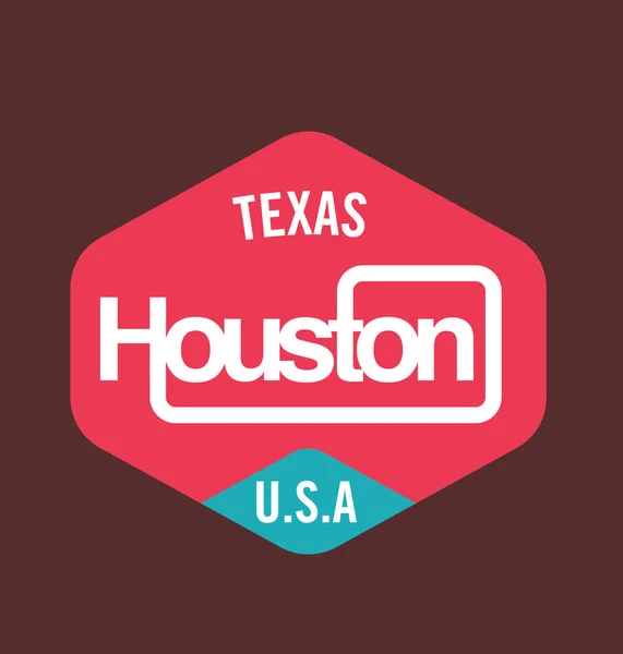Houston etiket amblemi t shirt tasarımı