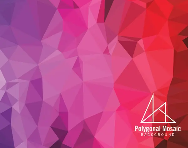 Kırmızı, Mor, kırmızı Çokgen Mozaik Arka Plan
