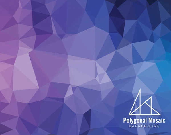 Mavi Mor Çokgen Mozaik Arka Plan