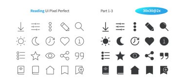UI piksel mükemmel iyi hazırlanmış vektör ince çizgi ve düz simgeler 30 2 okuma Kılavuzu Web grafikleri ve Apps x. Basit en az piktogram