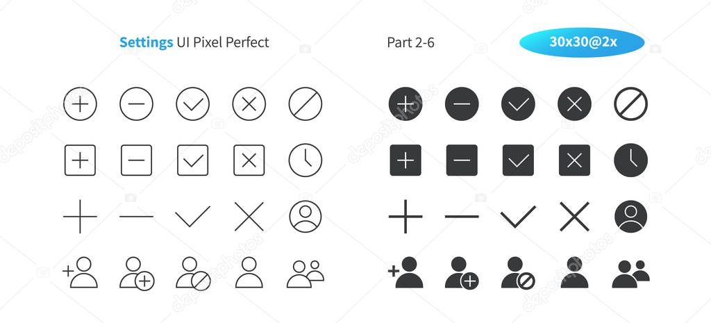 Settings UI Pixel Perfect Well-crafted Vector Thin Line And Solid Icons 30 2x Grid for Web Graphics and Apps. Simple Minimal Pictogram Part 2-6
