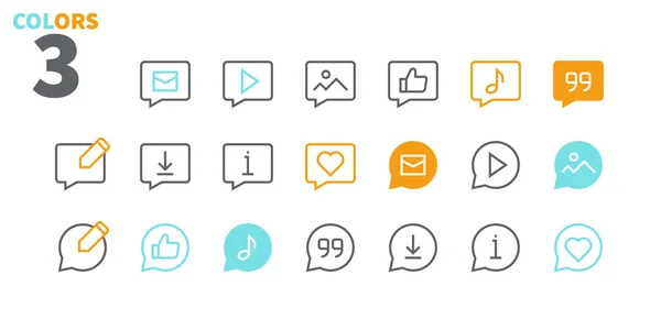 Сообщения Pixel Perfect Well Crafted Vector Thin Line Icons — стоковый вектор