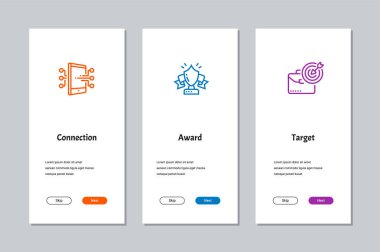 Bağlantı, Ödülü, hedef onboarding vektör poster