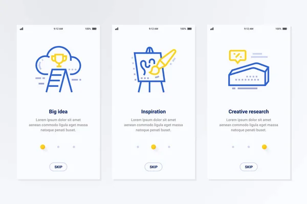 Велика Ідея Натхнення Творчі Дослідження Векторні Плакати — стоковий вектор