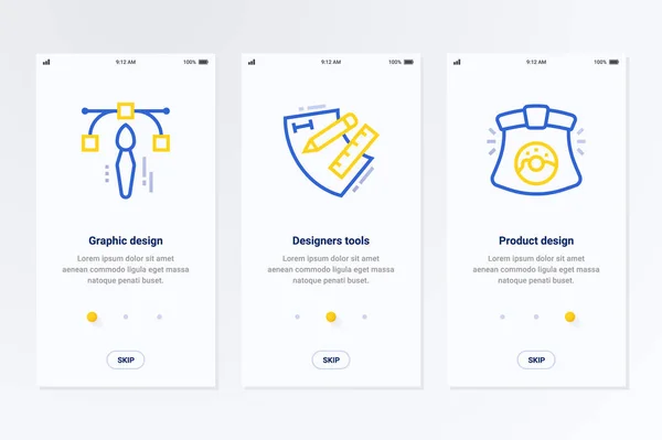 Grafik Tasarım Tasarımcılar Araçları Ürün Tasarım Vektör Posterler — Stok Vektör