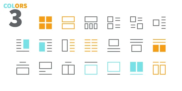 Layout Tunn Linje Ikoner För Webbgrafik Och Appar Med Redigerbara — Stock vektor