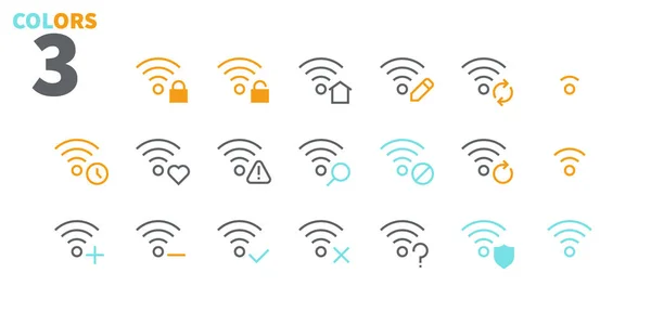 Iconos Línea Delgada Interfaz Usuario Red Para Gráficos Web Aplicaciones — Archivo Imágenes Vectoriales