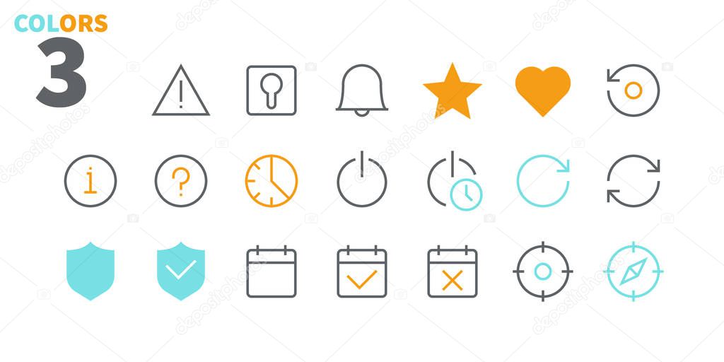 Settings UI Thin Line Icons for Web Graphics and Apps with Editable Stroke.