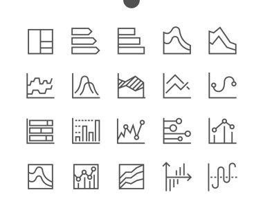 Grafik Kullanıcı arabirimi piksel mükemmel iyi hazırlanmış vektör ince çizgi simgeler 48 x 48 ızgarası Web grafikleri ve Apps. 