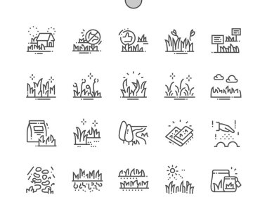 Türleri Bahçe çim Well-crafted piksel mükemmel vektör ince çizgi simgeler 30 2 kılavuz Web grafikleri ve Apps-x