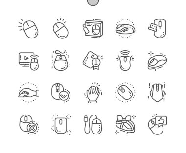 Bilgisayar fare Well-crafted piksel mükemmel vektör ince çizgi simgeler 30 2 kılavuz Web grafikleri ve Apps-x 